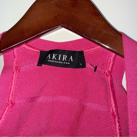 AKIRA Hot Pink Bandage Crop Top - Picture 5 of 8
